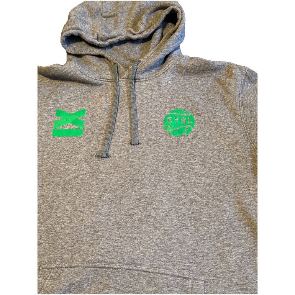 Nike EYBL Hoodie Men's XL Basketball Green Swoosh League Pullover XI Back Print